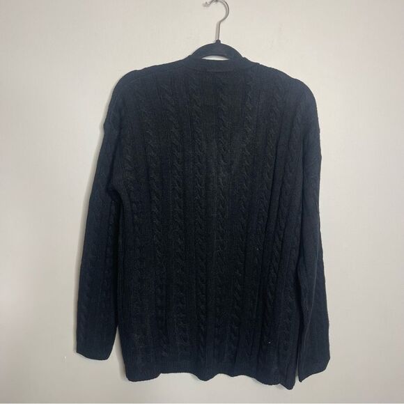 Rachel Parcell Black classic oversized black sweater cardigan NWOT XS - Picture 9 of 10